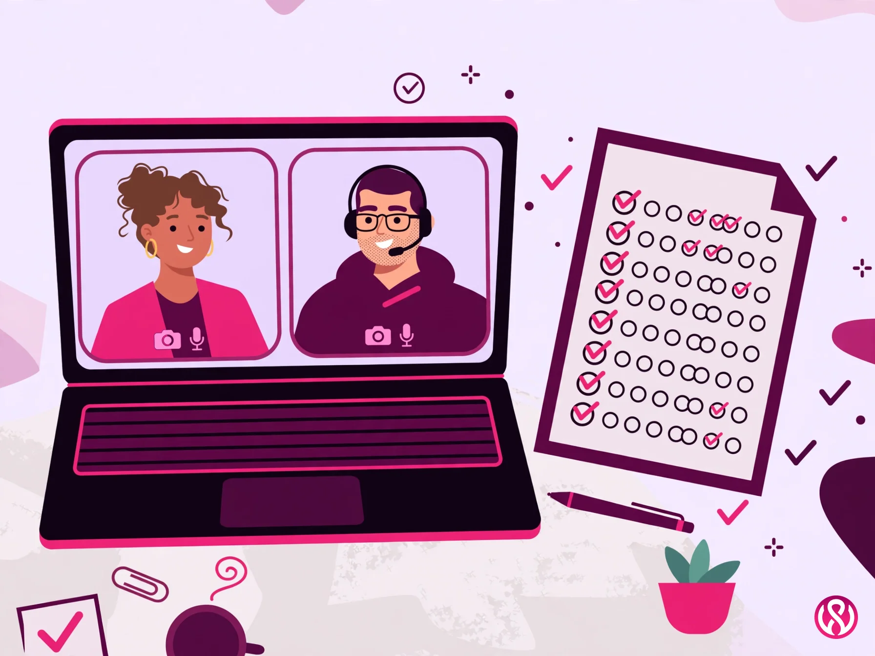 Vetting a website developer: video call interview with a checklist of hiring questions