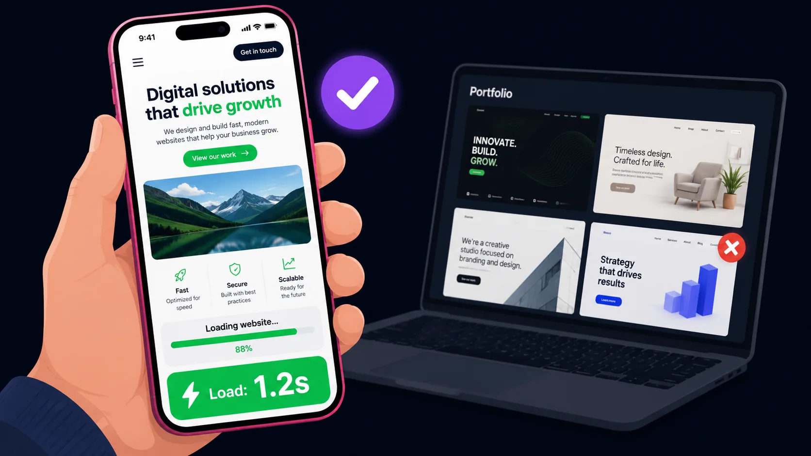 Portfolio review on mobile