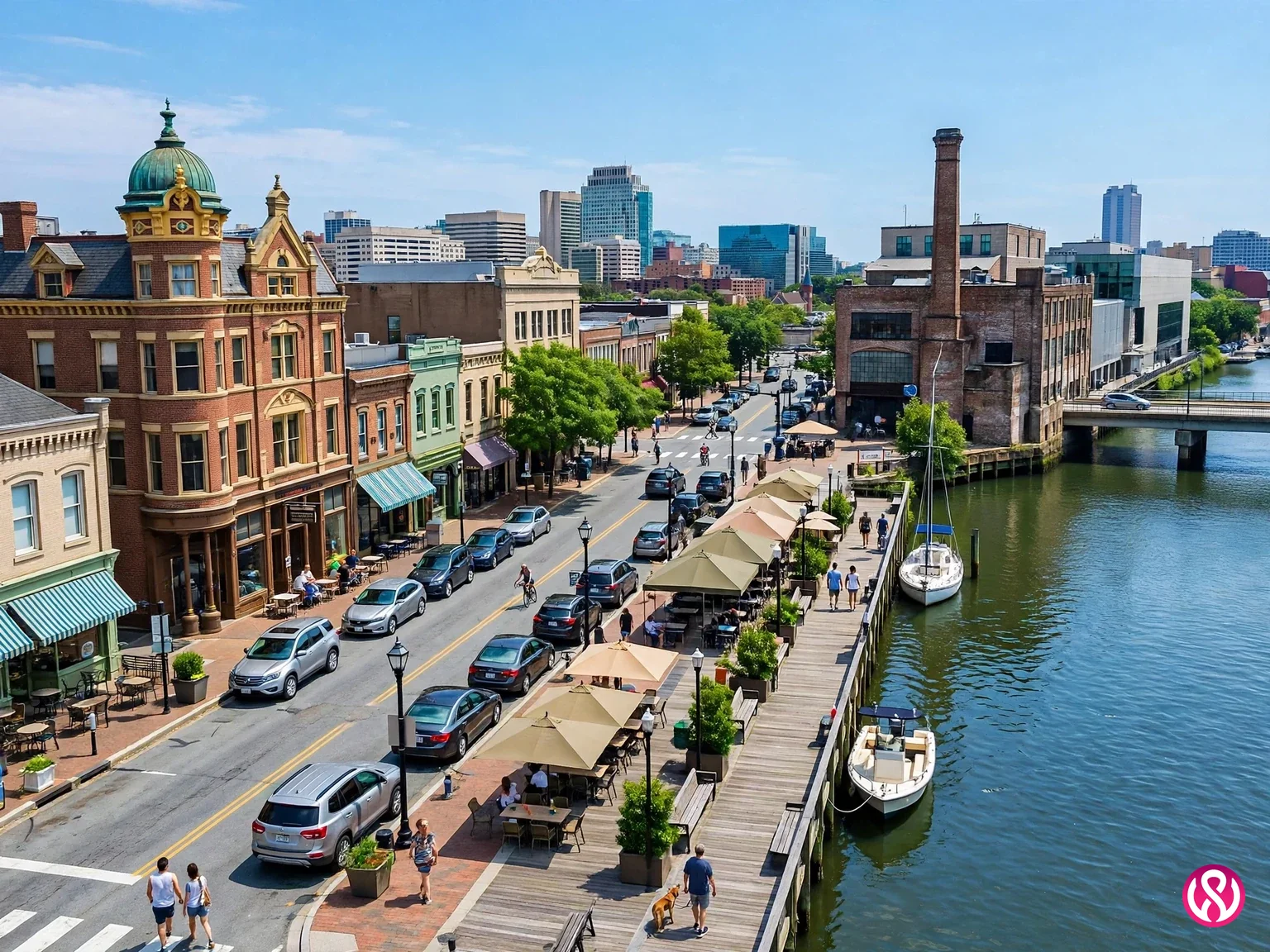 Wilmington, Delaware riverfront business district, the market where fixed-price web design undercuts the agency norm