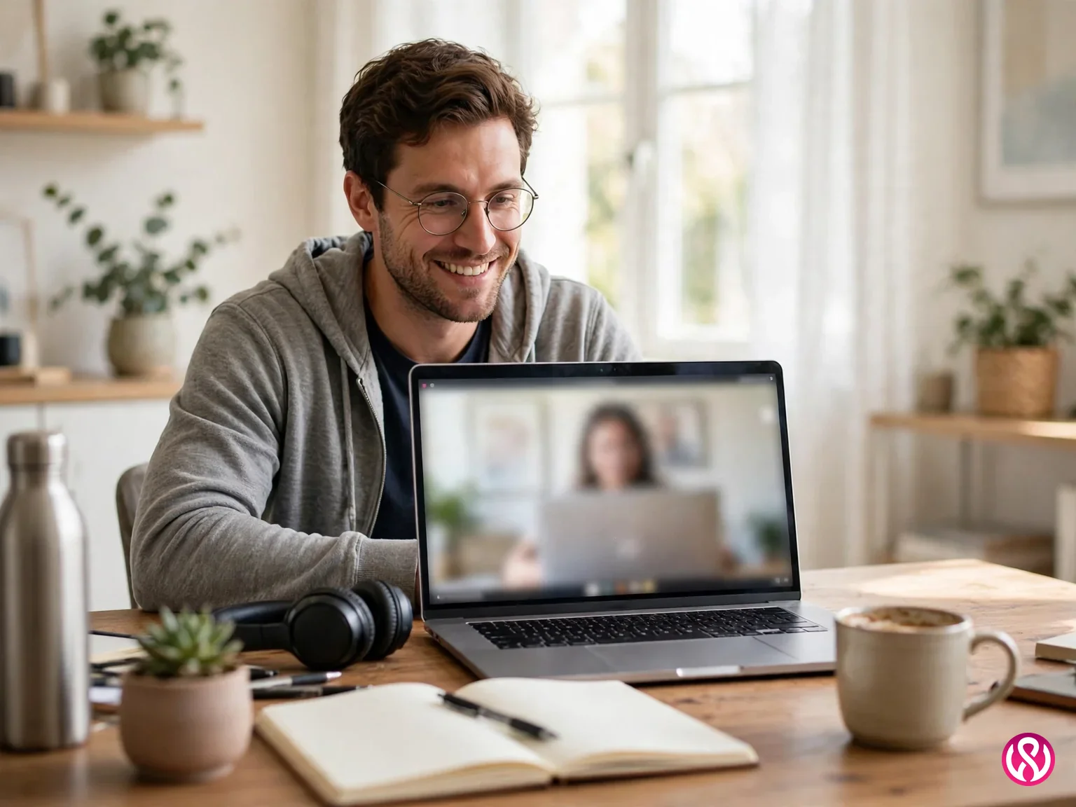A video discovery call between the developer and a Houston client, how remote projects run