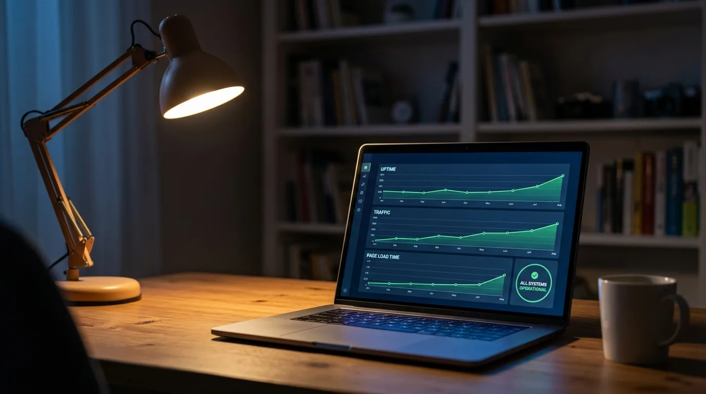 Analytics dashboard being monitored right after a website launch